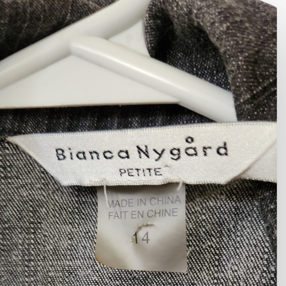 Bianca Nygård Blue Denim Button Up Jacket Womens Size 14 - Picture 9 of 9